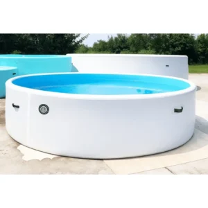 Piscina Redonda Inflável de Monofilamento de 300x100 cm, Piscina Familiar ao Ar Livre, Ideal para Diversão Aquática de Verão no Jardim - Image 6
