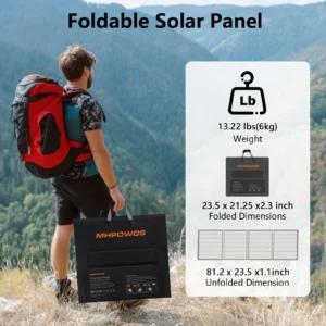 MHPOWOS Carregador Solar Portátil 40V 220W Kit Painel Solar Dobrável para Jackery Bluetti Ecoflow Powerstations RV Camping Terraço - Image 6