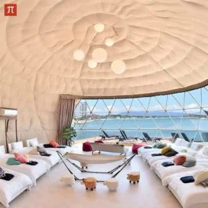 Cúpula geodésica Manor Estufa Tenda Resort Férias Glamping Exterior Tenda Redonda Transparente Céu Estrelado Cúpula de Hotel de Luxo - Image 6