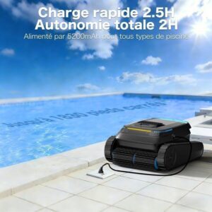 Robô de Piscina a Bateria AIRROBO CP20 - 120min e 170m² de Autonomia - Alta Potência de Sucção - Image 5