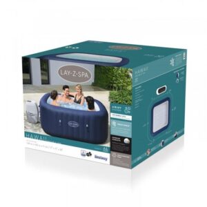 BESTWAY Lay-Z-Spa Hawaii AirJet Hidromassagem Inflável - 4-6 Pessoas - Quadrado 180 x 180 x 71 cm - 140 Jatos - Image 4