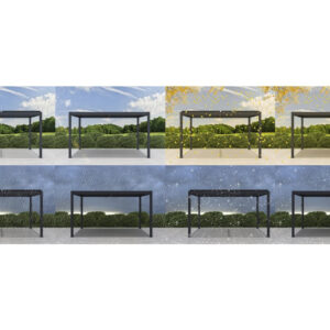Pérgola bioclimática com LED "windsor" em Alumínio 3 x 4 - cinzento - Image 6