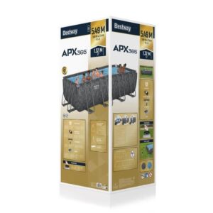 BESTWAY APX 365 Conjunto de Piscina Elevada - 549 x 274 x 132 cm - Retangular (Filtro de Areia, 250g Polysphere, Escada, Cobertura) - Image 9