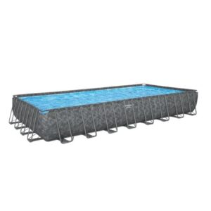 Kit de piscina tubular de montar BESTWAY APX 365 - 956 x 488 x 132 cm - Retangular (filtro de areia, 500g poliesfera, escada, cobertura) - Image 3