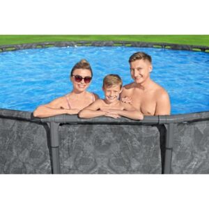 Conjunto de piscina fora do solo redonda BESTWAY APX 365™ - 549 x 132 cm (filtro de areia, 250 g Polysphere, escada, cobertura) - Image 4