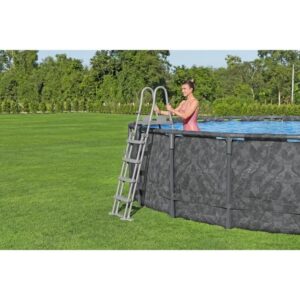 Conjunto de piscina fora do solo redonda BESTWAY APX 365™ - 549 x 132 cm (filtro de areia, 250 g Polysphere, escada, cobertura) - Image 5