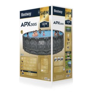Conjunto de piscina fora do solo redonda BESTWAY APX 365™ - 549 x 132 cm (filtro de areia, 250 g Polysphere, escada, cobertura) - Image 9