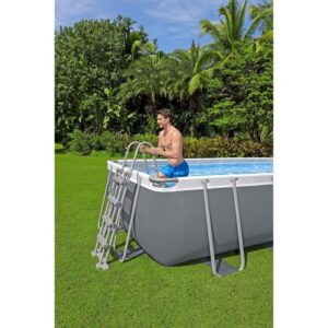 Conjunto de Piscina de Montar BESTWAY Steel Pro Max™ - 488 x 244 x 122 cm - Retangular (filtro de areia, escada, cobertura) - Image 5