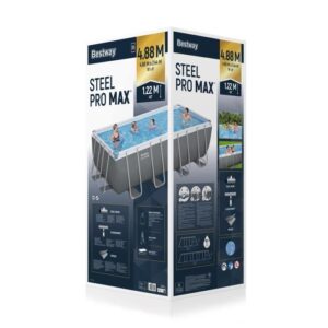 Conjunto de Piscina de Montar BESTWAY Steel Pro Max™ - 488 x 244 x 122 cm - Retangular (filtro de areia, escada, cobertura) - Image 8