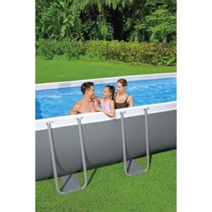 Conjunto de piscina fora do solo BESTWAY Steel Pro Max - 549 x 274 x 122 cm - Retangular (filtro de areia, escada, cobertura) - Image 4