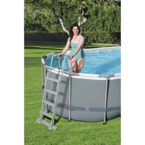 BESTWAY Steel Pro Max™ Conjunto de Piscina Oval Acima do Solo - 549 x 274 x 122 cm - Oval (Filtro de Cartucho, Cobertura, Escada) - Image 4