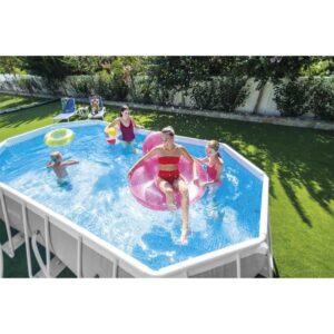 INTEX Piscina Oval Acima do Solo Prism Frame – 503 x 274 x 122 cm – (Bomba, Cobertura, Tapete de Chão e Escada) – 26796NP - Image 3