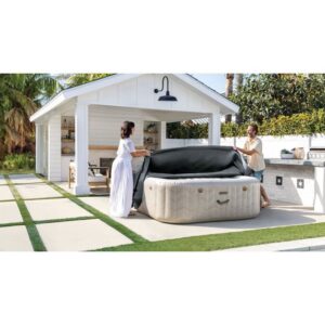 INTEX PureSpa Chevron Hidromassagem Inflável 6 Pessoas Quadrada + Limpador de Piscina e Spa ZR100 - Image 4
