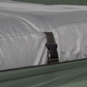 Cama de campismo elevada com tenda em cúpula e colchão insuflável com bomba, tafetá, verde, 193 x 136 x 178 cm para aventuras ao ar livre - Image 7