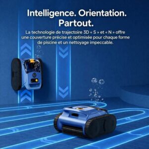 Robô de Piscina a Bateria - Fundo, Paredes e Linha d'água - 180 Min & 200m² Autonomia - Dupla Filtração Ultra-fina - Estacionamento Automático - Image 6