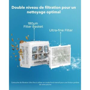 Robô de Piscina a Bateria Wybot C2 - Dupla Filtração Ultrafina - Longa Duração da Bateria - Aplicação para Smartphone - Image 4