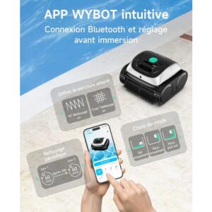 Robô de Piscina WYBOT Osprey 800 - Sem Fio - 150 Min Autonomia - Filtração 180 Mícron - Image 3