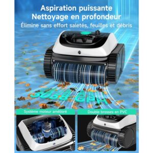 Robô de Piscina WYBOT Osprey 800 - Sem Fio - 150 Min Autonomia - Filtração 180 Mícron - Image 5