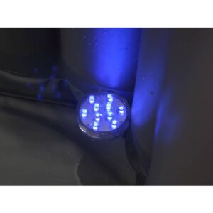HABITAT ET JARDIN Banheira de hidromassagem inflável com anel de LED flutuante "Nice" - 6 Pessoas - Cinza/Preto - Image 4