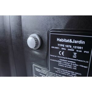 HABITAT ET JARDIN Banheira de hidromassagem inflável com anel de LED flutuante "Nice" - 6 Pessoas - Cinza/Preto - Image 6