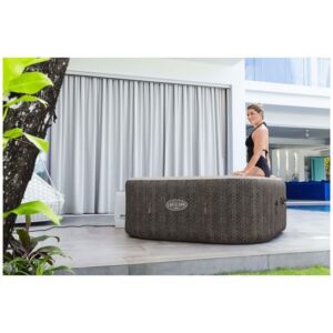 BESTWAY Lay-Z-Spa Cabo Banheira de Hidromassagem Inflável Quadrada 4-6 Pessoas - 180x180x71 cm - Aparência Vime Trançado - Image 3