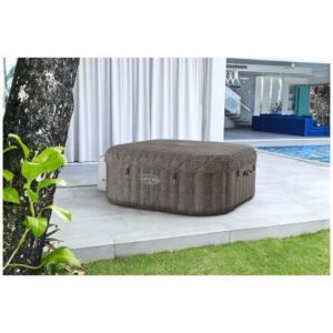 BESTWAY Lay-Z-Spa Cabo Banheira de Hidromassagem Inflável Quadrada 4-6 Pessoas - 180x180x71 cm - Aparência Vime Trançado - Image 6
