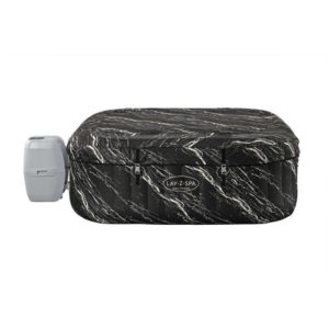 BESTWAY Lay-Z-Spa Hollywood Banheira de Hidromassagem Inflável Quadrada 4-6 Pessoas - 180x180x66 cm - Marmorizado Preto com LED - Image 7