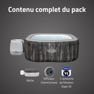 Jacuzzi inflável BESTWAY Lay-Z-Spa Majorca HydroJet Pro 4-6 pessoas - Quadrado - Image 6