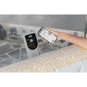 Jacuzzi inflável BESTWAY Lay-Z-Spa Rome - 180 Airjets - 201 x 201 x 71 cm - 5-7 pessoas - Quadrado - Areia - Image 4