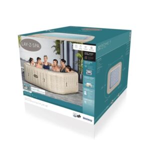 Jacuzzi inflável BESTWAY Lay-Z-Spa Rome - 180 Airjets - 201 x 201 x 71 cm - 5-7 pessoas - Quadrado - Areia - Image 9