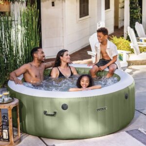 Banheira de Hidromassagem Inflável INTEX Olive 196x196x71 cm - 4 Pessoas - Quadrada - 28426NP - Image 4
