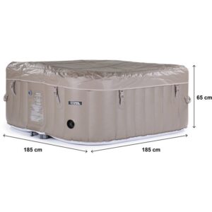 HABITAT ET JARDIN Banheira de Hidromassagem Inflável MONACO PVC 6 Pessoas - Taupe/Creme - Image 4