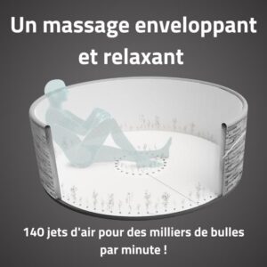 BESTWAY Lay-Z-Spa Vancouver AirJet Plus Banheira de Hidromassagem Inflável Redonda com Wi-Fi - 3-5 Pessoas - Decoração de Pedra - Image 4