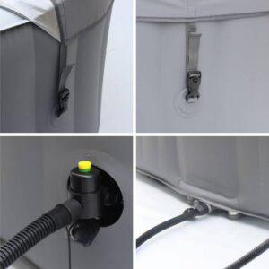 Banheira de Hidromassagem Inflável Quadrada MSPA Fjord 4 - 4 Pessoas - Sistema Anti-gelo + Cobertura - 160 cm - PVC - Image 4