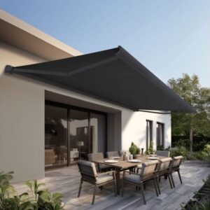 Toldo de cassete completo PROTECT 2 LED Cinzento 6x3,5m Motorizado + LED - Tecido Cinzento - Image 5