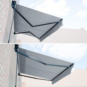 Toldo SAULE 3,5 × 3m - Tecido cinzento e estrutura cinzenta - Image 3