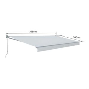 Toldo SAULE 3,95 × 3m - Tecido antracite e estrutura cinzenta - Image 5