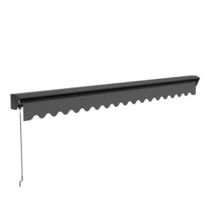 Toldo semicassete 2,5 x 2 m em alumínio cinza - Oviala - Image 5