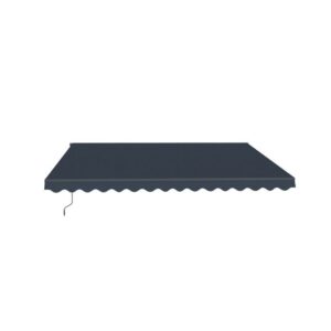 Toldo retrátil manual - Cazeboo - VECCHIO - 4x3m - Tecido premium 320g/m² - Cinzento - Resistente aos raios UV - Área sombreada 12m² - Image 4