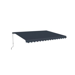 Toldo retrátil manual - Cazeboo - VECCHIO - 4x3m - Tecido premium 320g/m² - Cinzento - Resistente aos raios UV - Área sombreada 12m² - Image 5