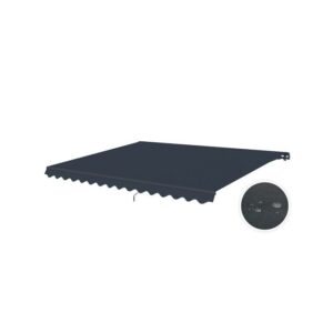 Toldo retrátil manual - Cazeboo - VECCHIO - 4x3m - Tecido premium 320g/m² - Cinzento - Resistente aos raios UV - Área sombreada 12m² - Image 6