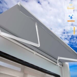 Toldo manual retrátil Toboli - 3 x 2,5 m - Antracite - Montagem na parede - Toldo de proteção solar para terraço - Image 3