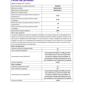 Climatizador Portátil Reversível Rowenta RWAC12KA++ – Classe A+/A++, R290, 5 Funções - Image 10