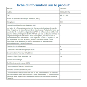Ar Condicionado Portátil Electrolux EXP26U339CW Comfort 600 – 2600 W, Classe A, R290, 64 dB - Image 11