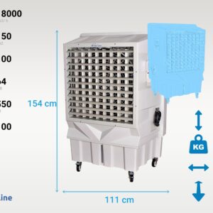 Evaporativo industrial 550w 100 l 18.000 m&sup3;/h rafy 301 - Image 3
