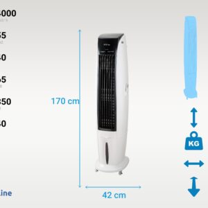 Climatizador evaporativo rafy 170 350w 4.000 m&sup3;/h 40l - Image 4