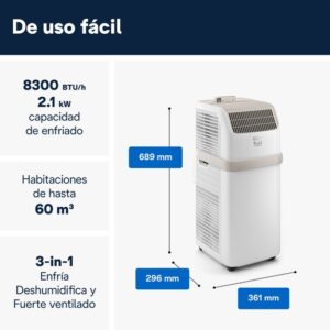 Ar Condicionado Portátil De'Longhi PAC ES72 Classic, Pinguim Compact com 2.075 frig/h - Branco - Image 3